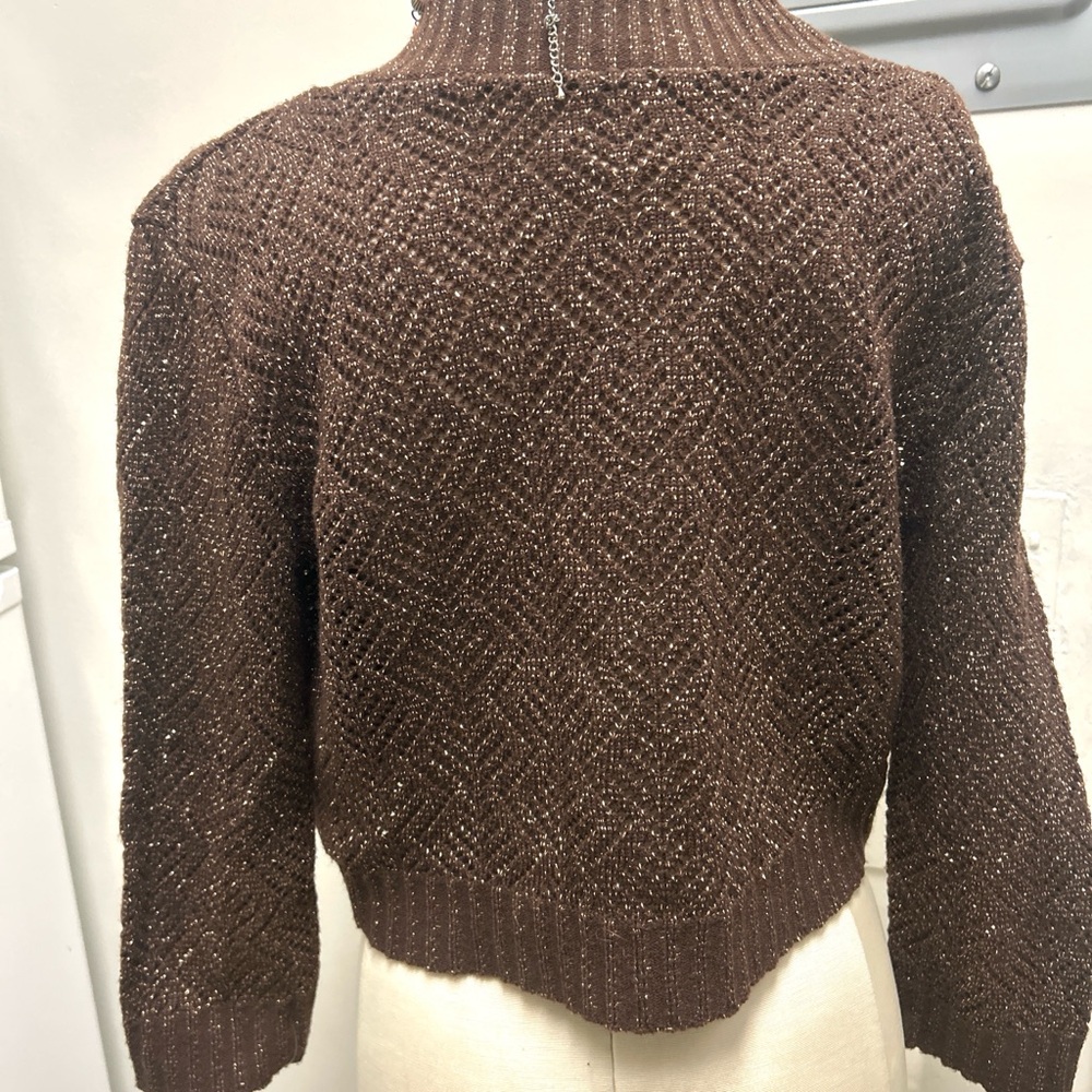 Cache Brown Knit Women's Sweater. EUC - Picture 3 of 4